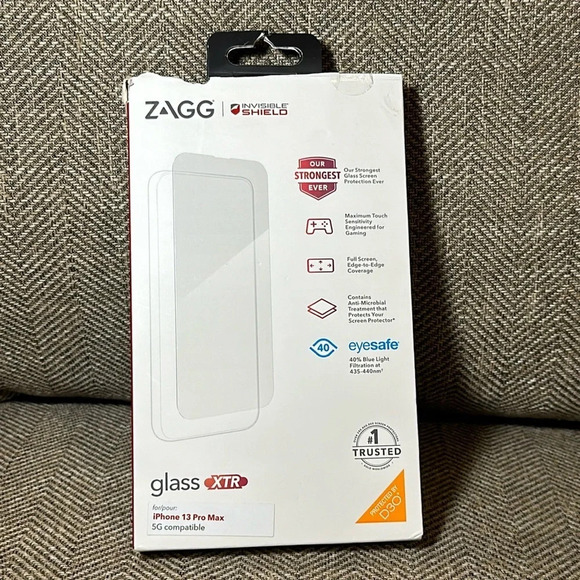 NWT Zagg Invisible Shield Glass XTR iPhone 13 Pro Max Screen Protector $65 MSRP - Picture 2 of 8